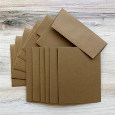 Graphic45 Card & Envelopes - Kraft (US-A2 - 6 sæt)